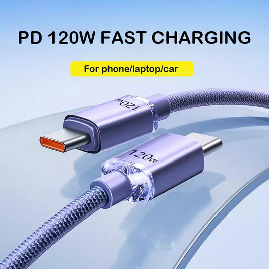 Câble USB A ou C vers USB C PD 120W 6A, fil de charge rapide pour Xiaomi 14 13 12 POCO Realme, chargeur rapide USB Type C, cordon de données rapide